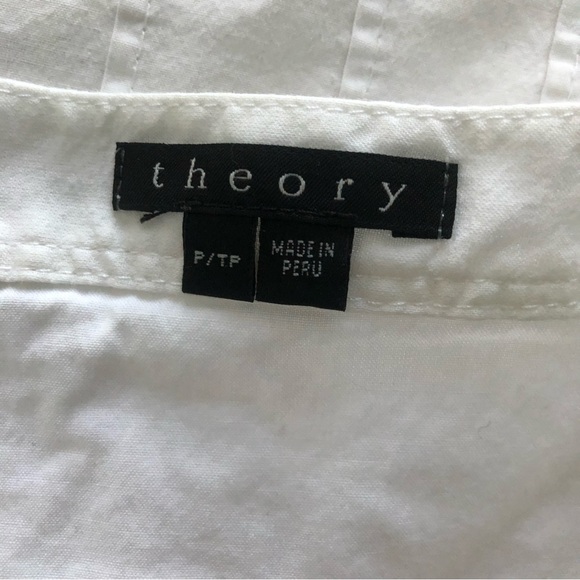 White Theory Ruffle Cap Sleeve Button Top Size S - Picture 2 of 5